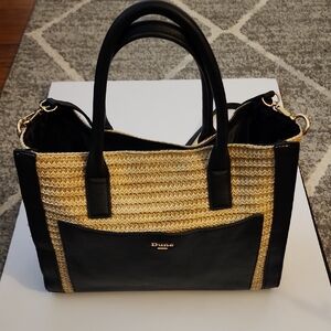 Dune London Black and Tan Tote Bag